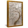 quadro arvore e tons dourado reflexo
