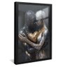 quadro amor e simbiose preto reflexo