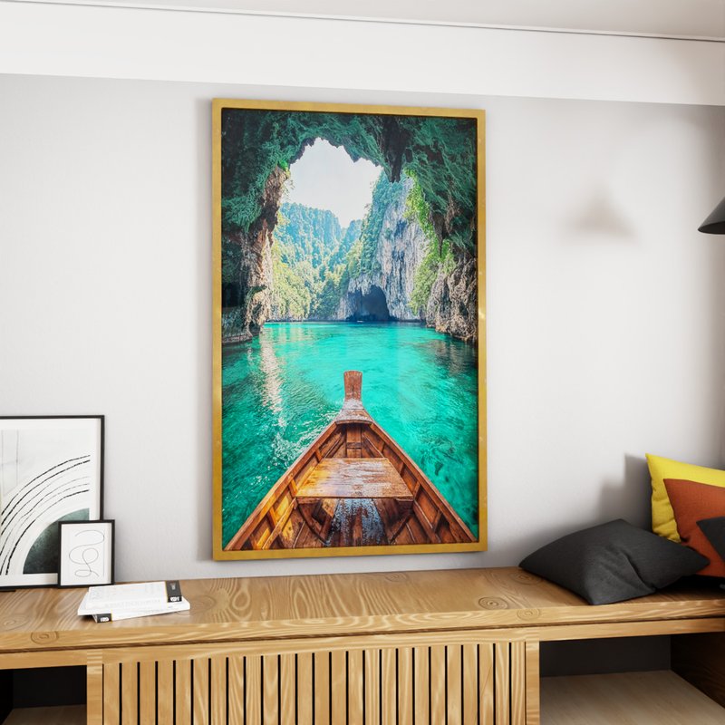 2 quadro viagem aguas paradisiacas dourado