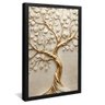 quadro arte arvore dourada preto
