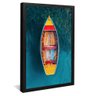 quadro canoa no mar preto