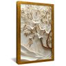 quadro arte magnolia branca dourado