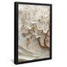 quadro arte magnolia branca preto reflexo