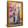 quadro criancas rua dourado reflexo