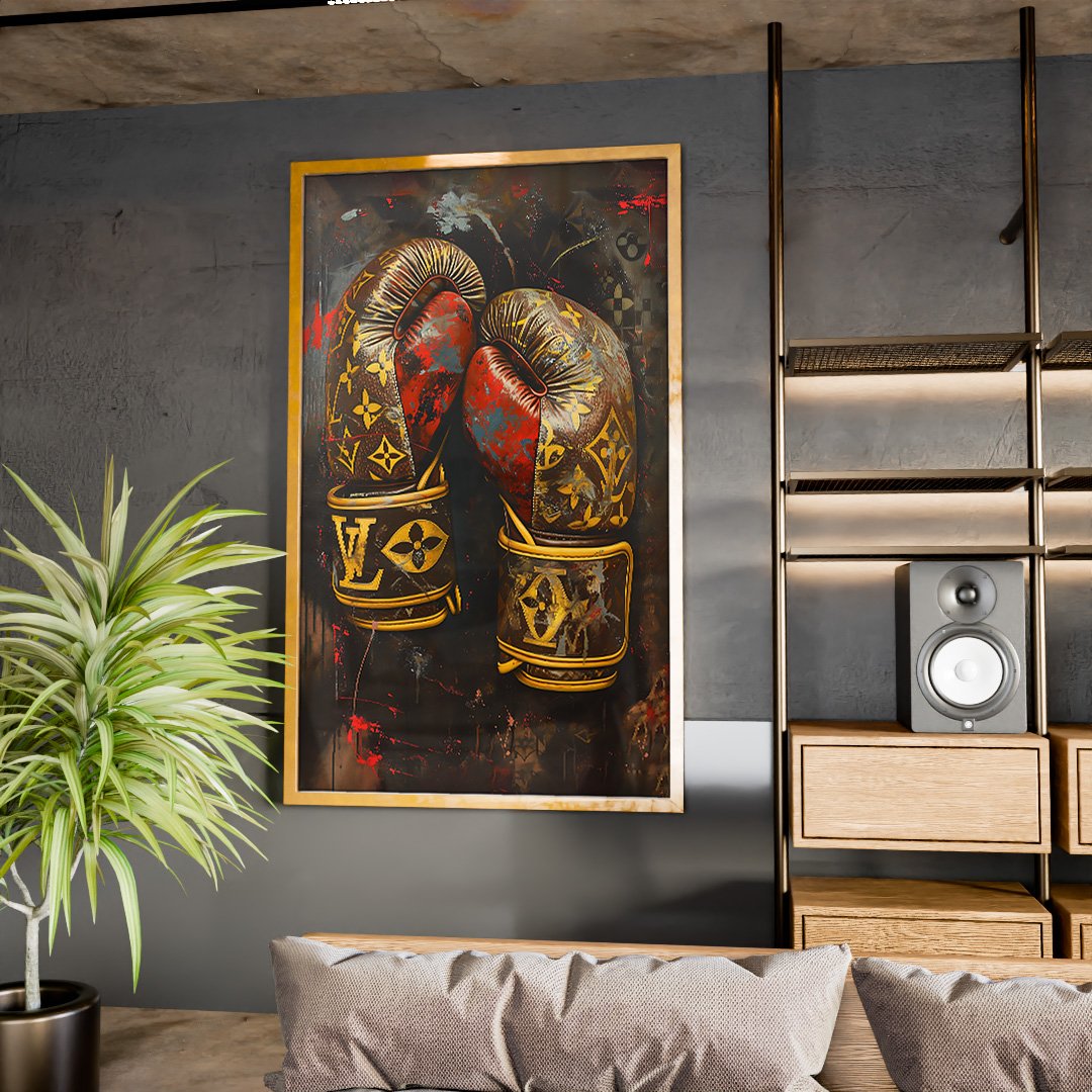 Quadro Decorativo Luvas de Boxe Louis Vuitton V2218
