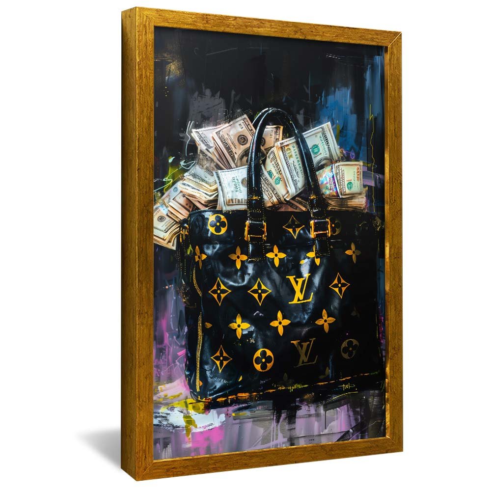 Quadro Decorativo Bolsa de Dinheiro Louis Vuitton V2216