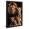 quadro familia de leoes v3 preto