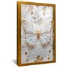 quadro borboleta e ornamentos dourado reflexo