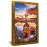 quadro leao reflexo dourado