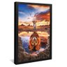 quadro leao reflexo preto