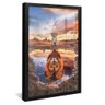quadro leao reflexo preto reflexo
