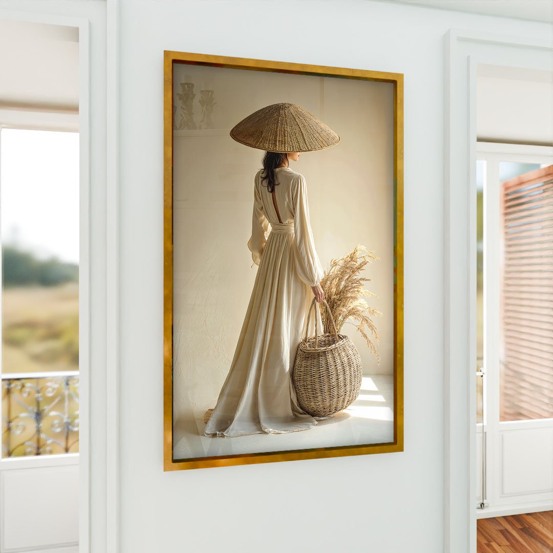 Quadro Decorativo Gueixa e Trigo V2244