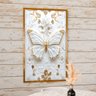 2 quadro borboleta ornamentos dourado