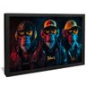 quadro os tres irmaos macacos preto