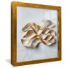 quadro painel curvas dourado reflexo