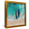 quadro canoa na praia dourado reflexo