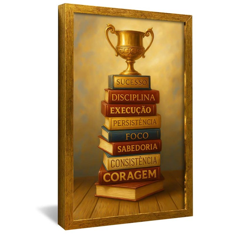 quadro caminha do sucesso dourado