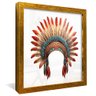 quadro cocar indigena v2 dourado reflexo