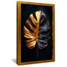 quadro floral black gold dourado
