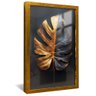 quadro floral black gold dourado reflexo