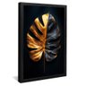 quadro floral black gold preto
