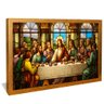 quadro santa ceia v3 dourado
