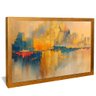 quadro metropolis abstrata dourado