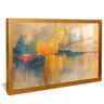 quadro metropolis abstrata dourado reflexo