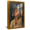 quadro homem florido dourado reflexo