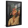 quadro homem florido preto reflexo