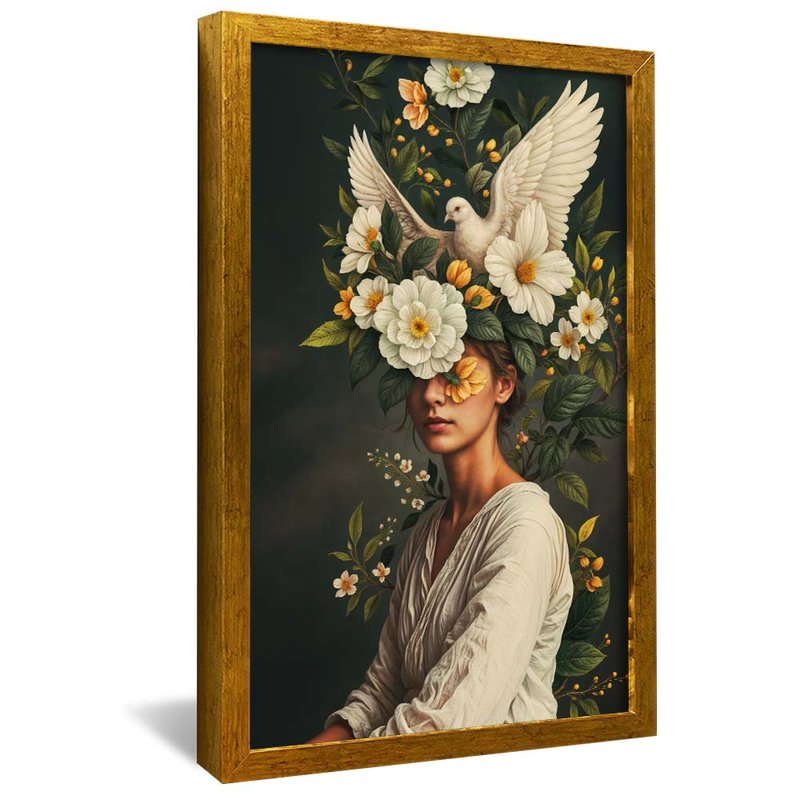 quadro o ultimo retrato de lenore dourado