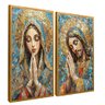 quadro duo maria jesus vitral v2 dourado reflexo