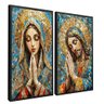 quadro duo maria jesus vitral v2 preto