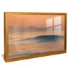 quadro ondas suaves dourado reflexo