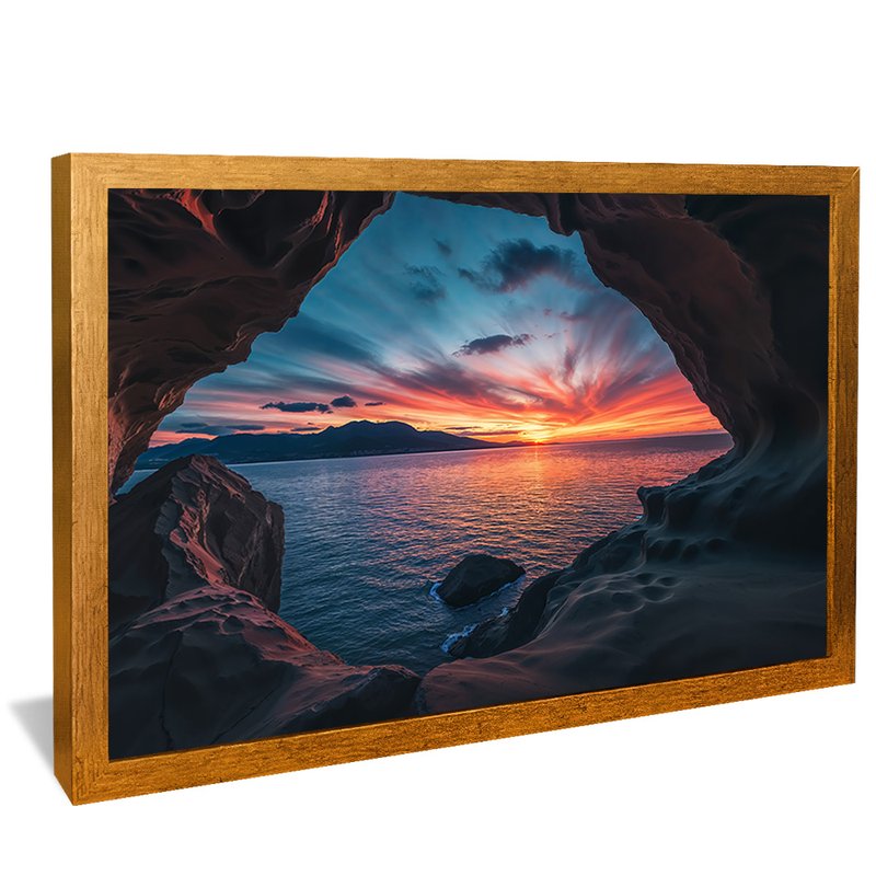 quadro onde terra abre dourado