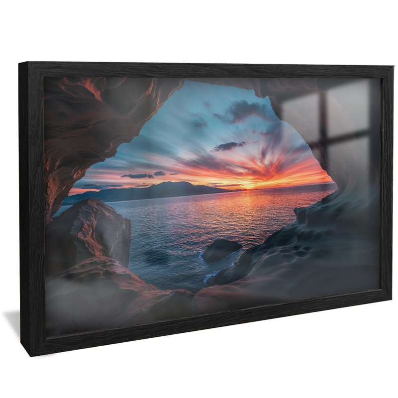 quadro onde terra abre preto reflexo