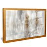 quadro acrilico cinzento n2 dourado reflexo