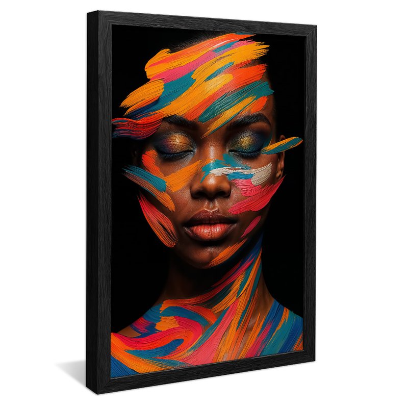 quadro pinturas no rosto preto