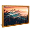 quadro montanhas dos alpes dourado