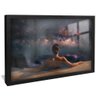 quadro mulher piscina galaxia v2 preto reflexo