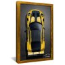 quadro porsche amarelo dourado