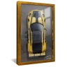 quadro porsche amarelo dourado reflexo