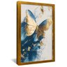quadro borboleta dourada e azul dourado