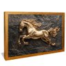 quadro cavalo dourado ferro dourado
