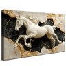 quadro cavalo branco marmore borda infinita
