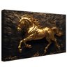 quadro cavalo dourado pedra borda infinita