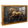 quadro cavalo dourado pedra dourado reflexo