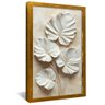 quadro folhas 3d dourado