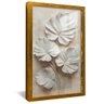quadro folhas 3d dourado reflexo