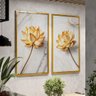 1 quadro duo floral marmore